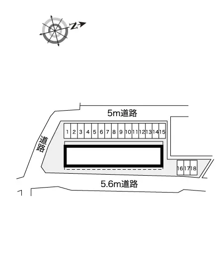 ★手数料０円★筑紫野市二日市中央３丁目　月極駐車場（LP）